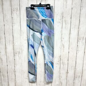 ATHLETA Leggings Elation 7/8 Tight Vibrance Snowfall Blue Yoga Sporty Pull On